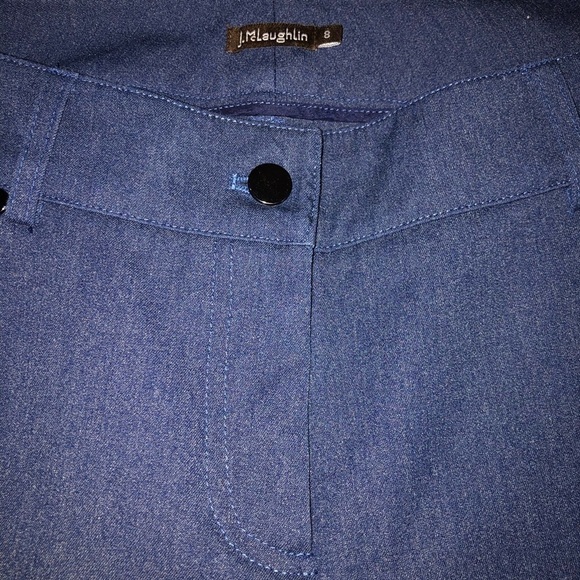 J. McLaughlin Pants Stretch Trouser Size 8 Blue - Picture 3 of 9